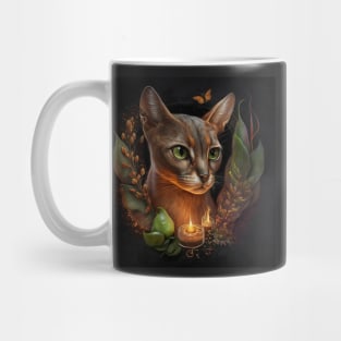 Abyssinian Cat Nature Theme Mug